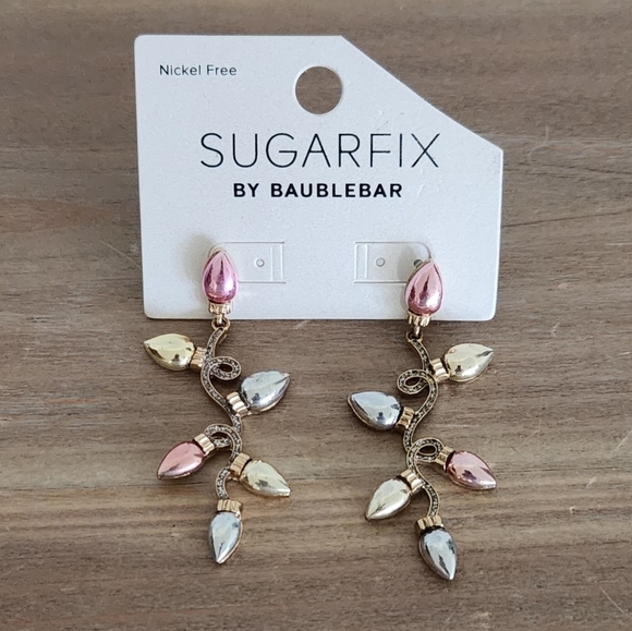 sugarfix Jewelry - NWT SUGARFIX by BaubleBar Festive String Light Drop Earrings - Pastel Multi New